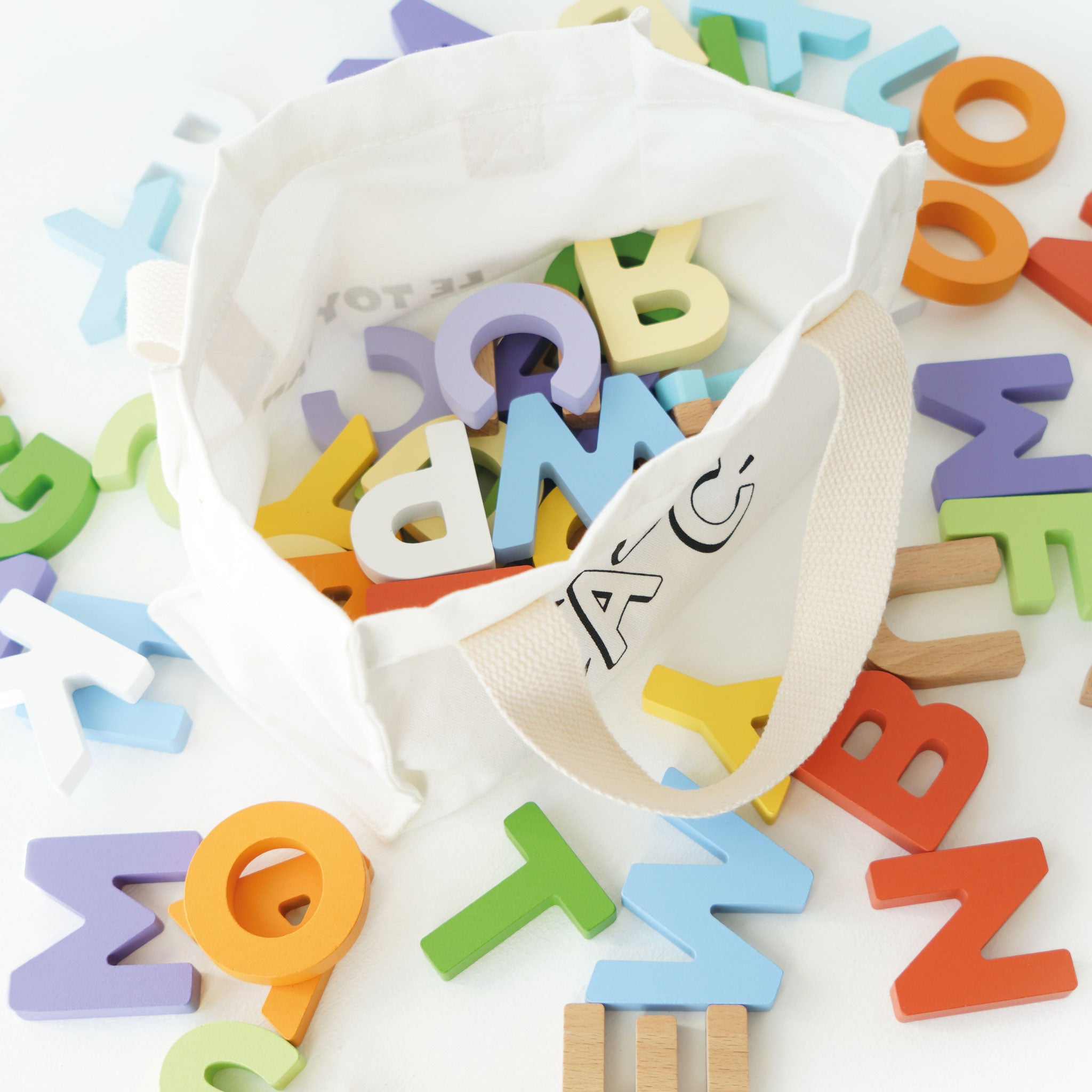 Wooden Alphabet Set & Bag