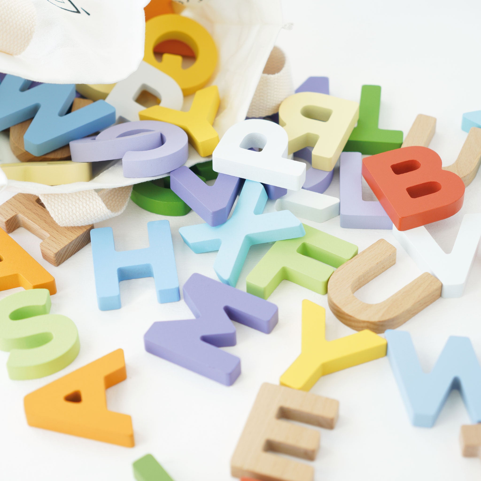 Wooden Alphabet Set & Bag