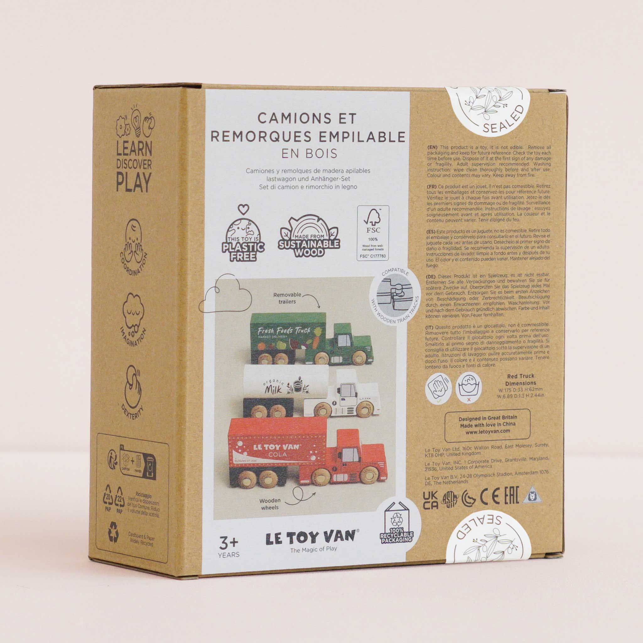 Wooden Trailer Truck Set