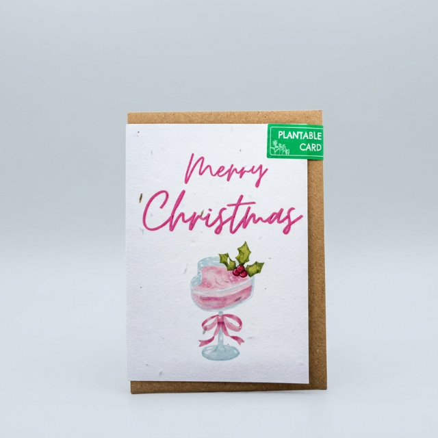 Heart Shaped Glass Plantable Christmas Card