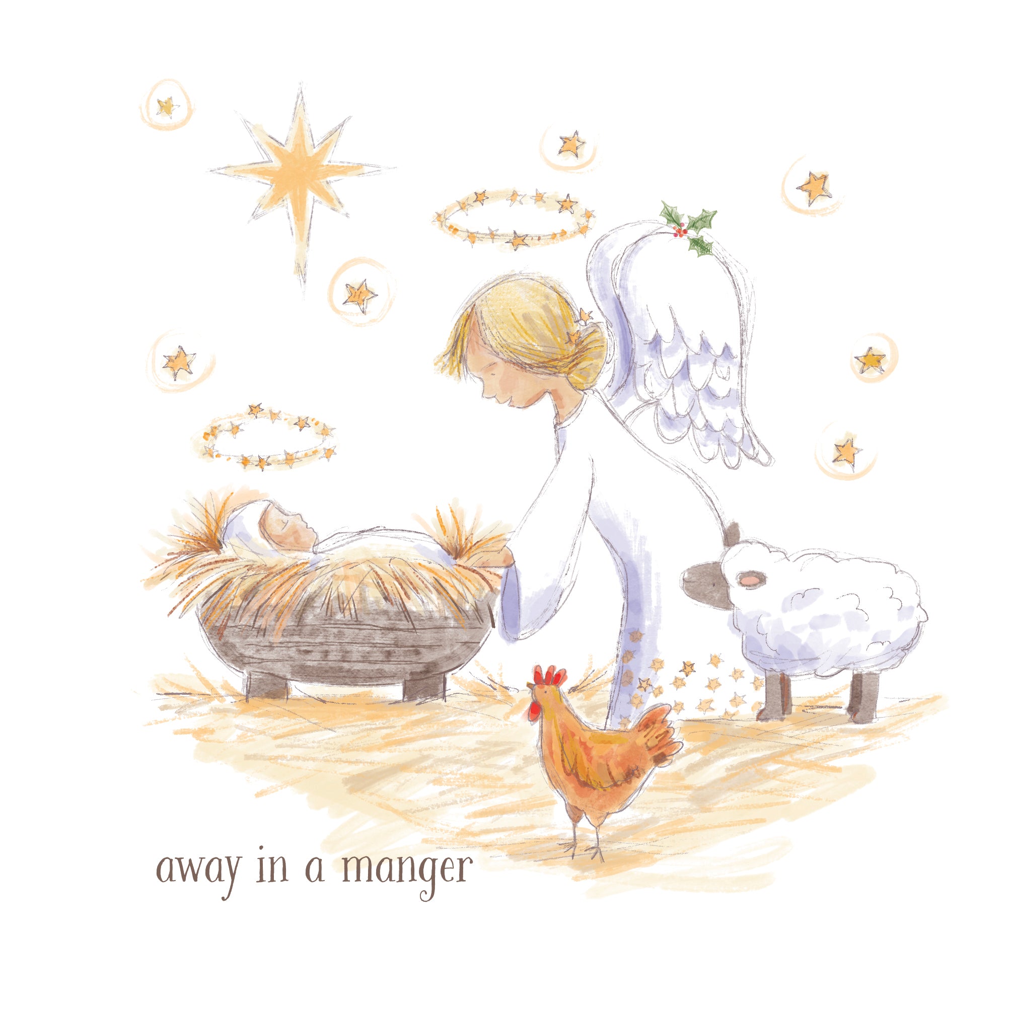 Asleep in the Hay (pack of 10 cards)