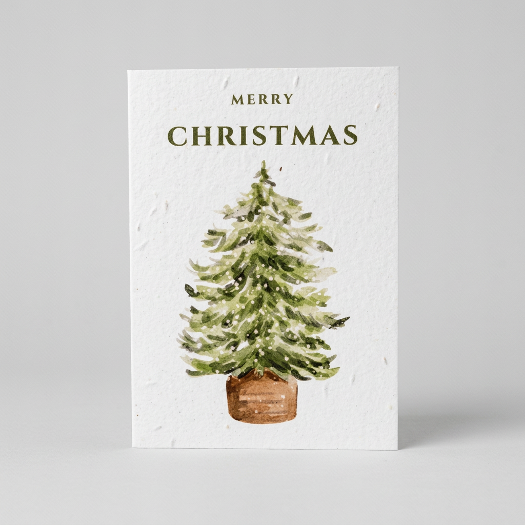 Pack of 10 Mixed Robin and Tree Plantable Christmas Cards