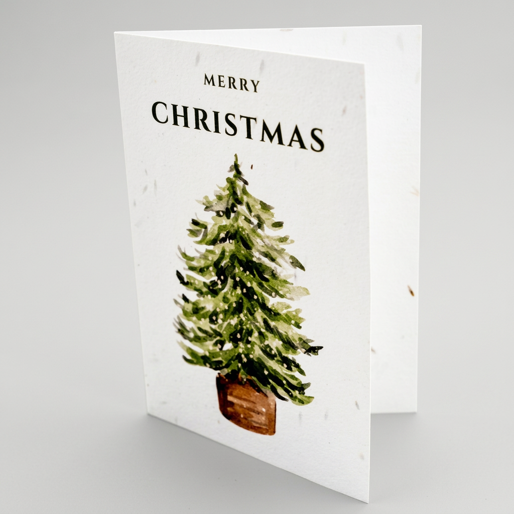 Pack of 10 Mixed Robin and Tree Plantable Christmas Cards