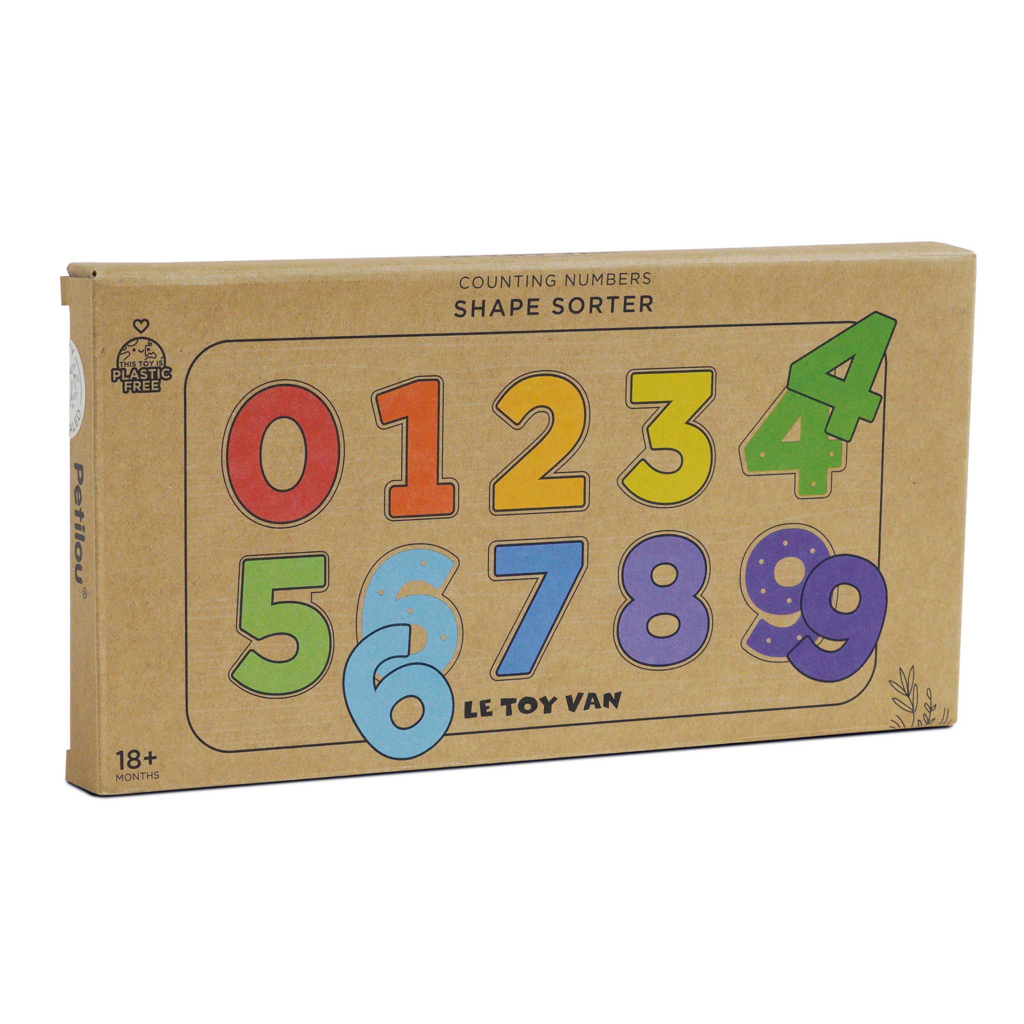 Wooden Numbers Shape Sorter