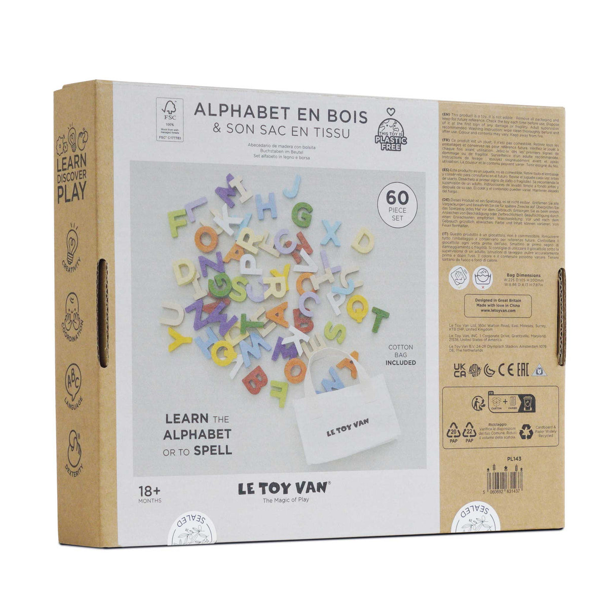 Wooden Alphabet Set & Bag