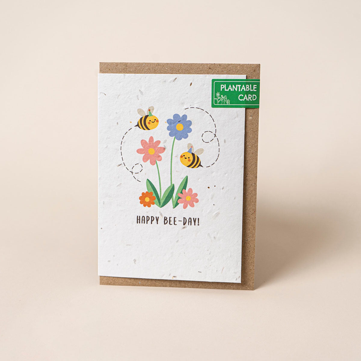 Happy Bee-Day Card (Wildflower Seed Paper)