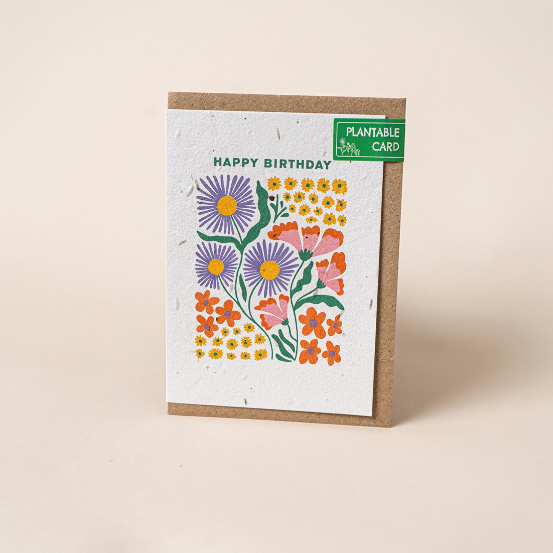 Happy Birthday Flower Graphic (Wildflower Seed Paper)