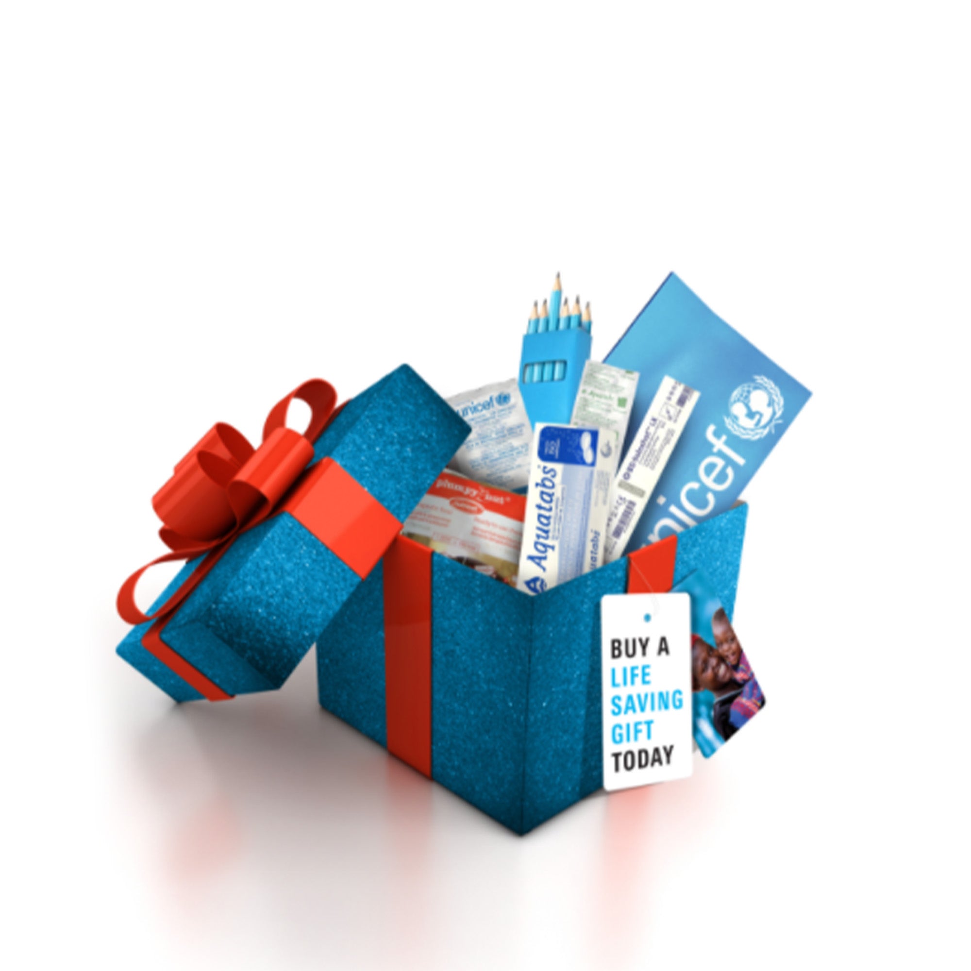 Christmas Gift Box of Emergency Supplies - Greeting Card