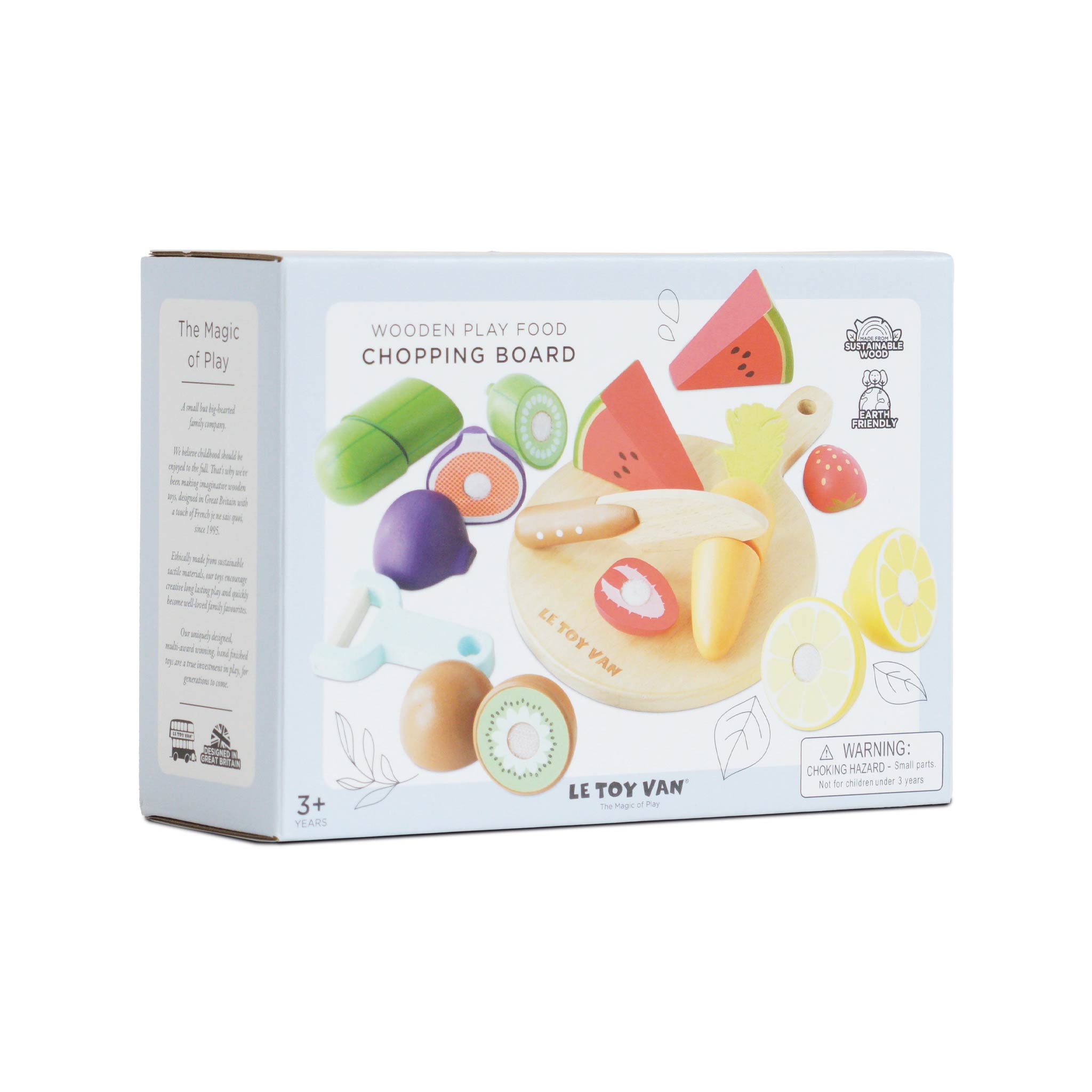 Wooden Chopping Board & Sliceable Play Food