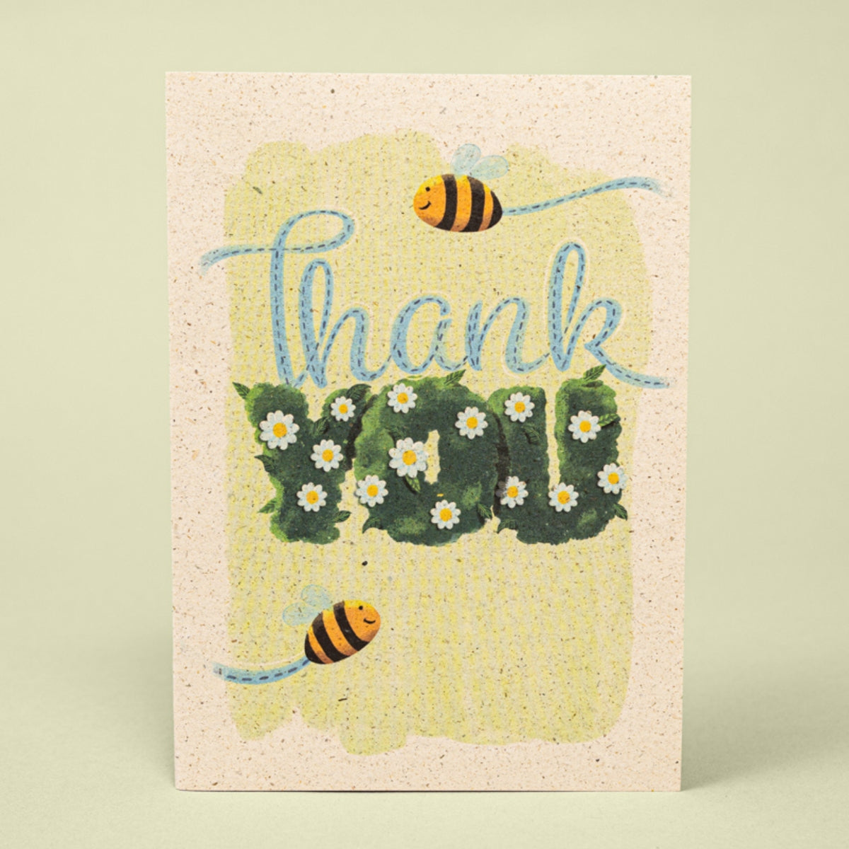 Thank You Grass Paper Greeting Card