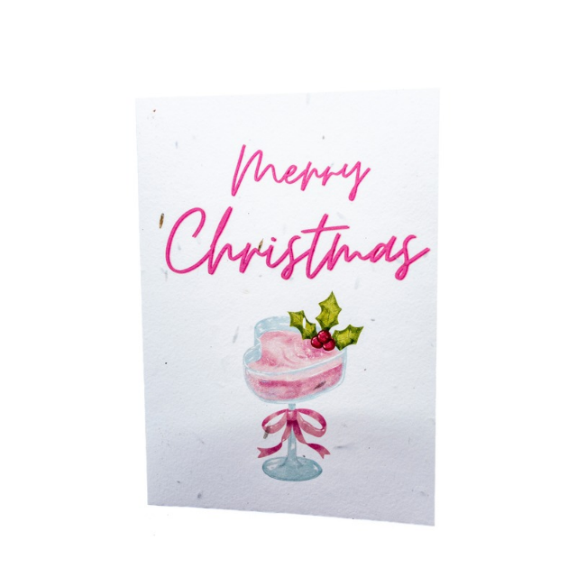 Heart Shaped Glass Plantable Christmas Card