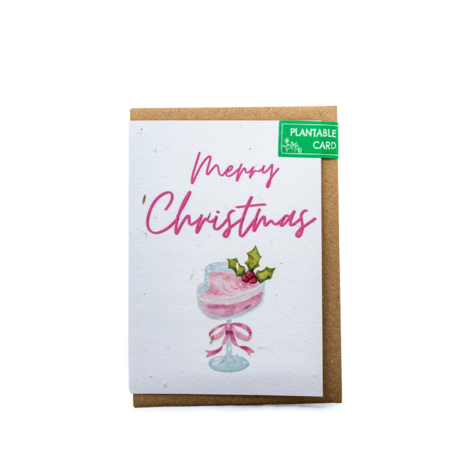 Heart Shaped Glass Plantable Christmas Card