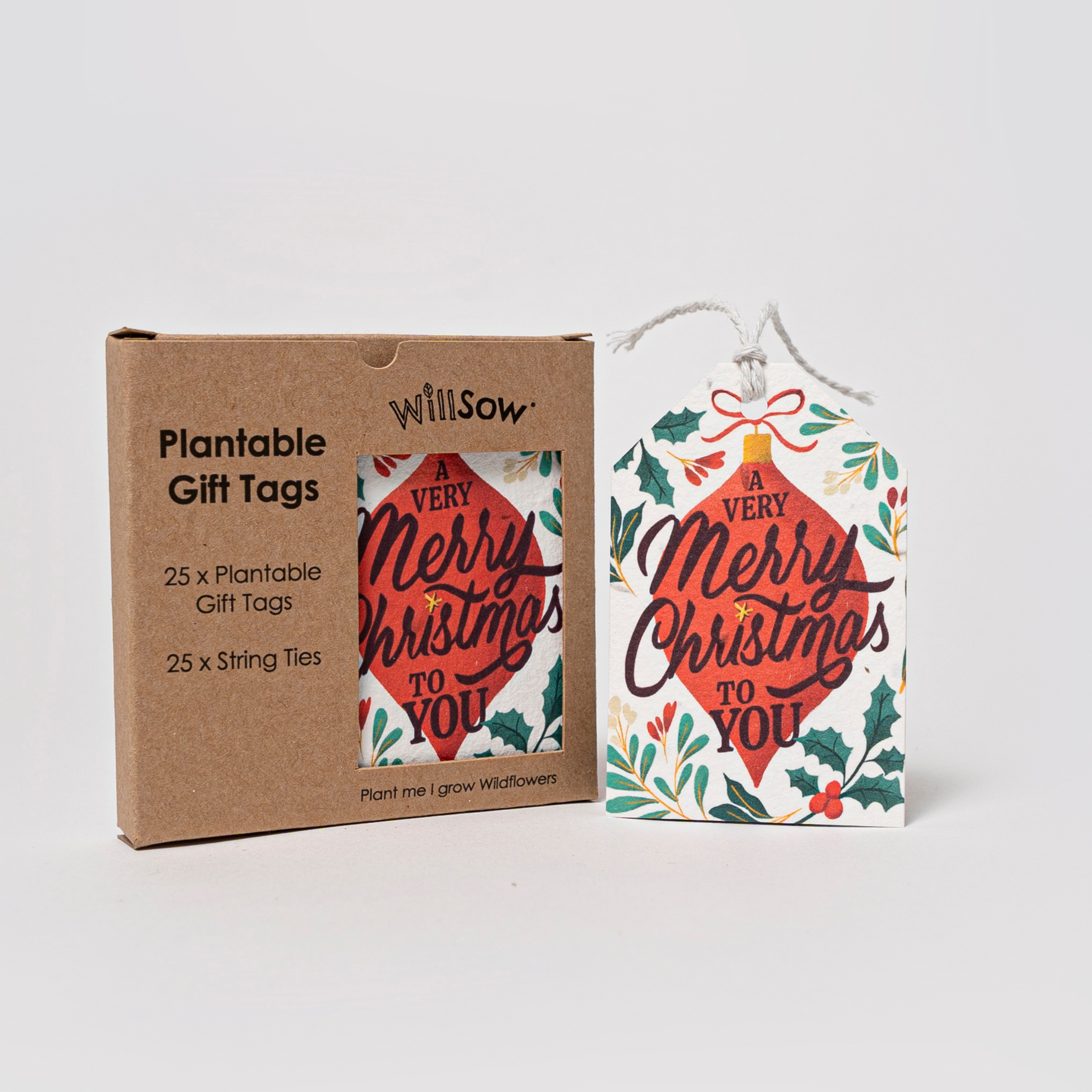 Pack of 25 Gift Tags with String (Wildflower Seed Paper)