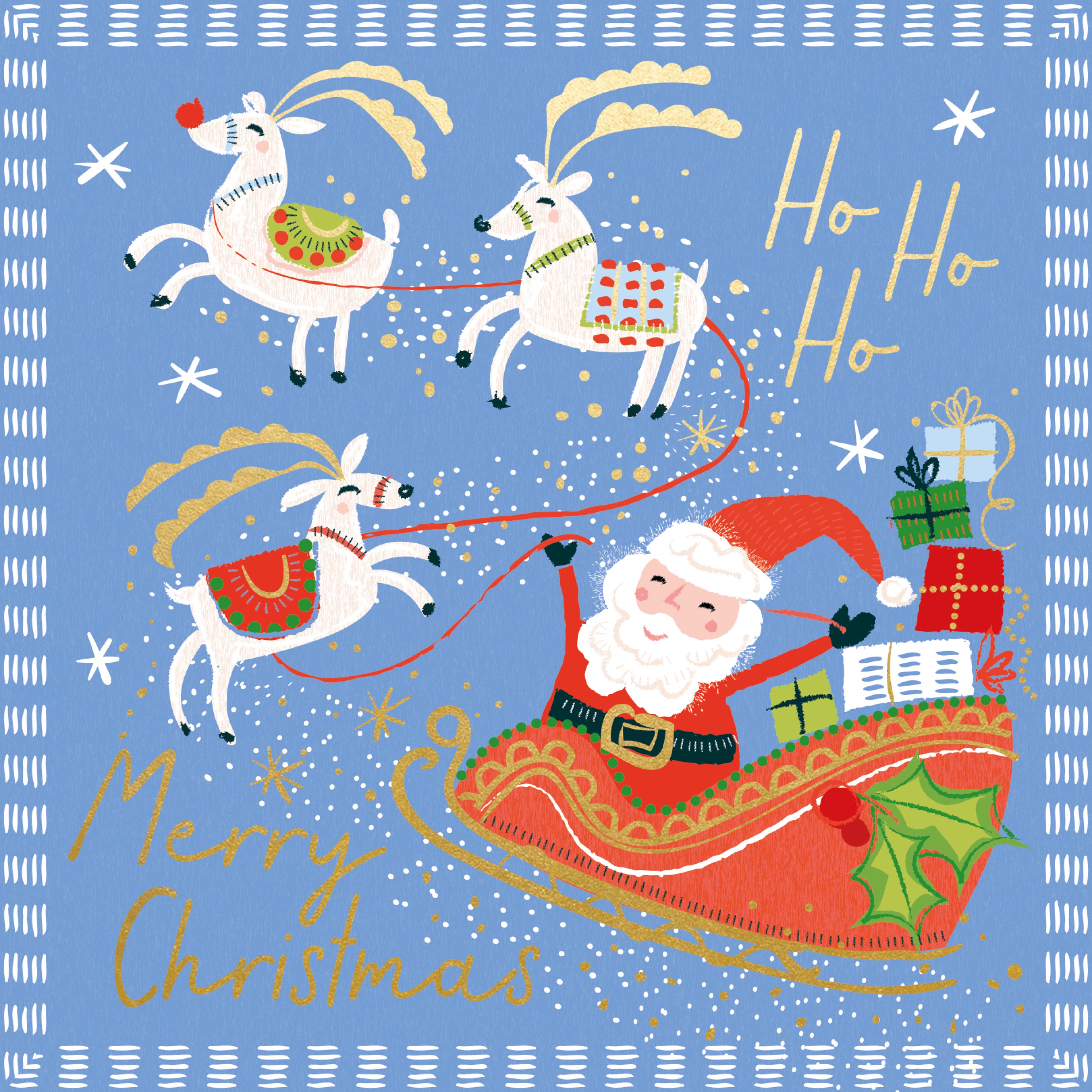 Santa Afloat (pack of 10 cards)