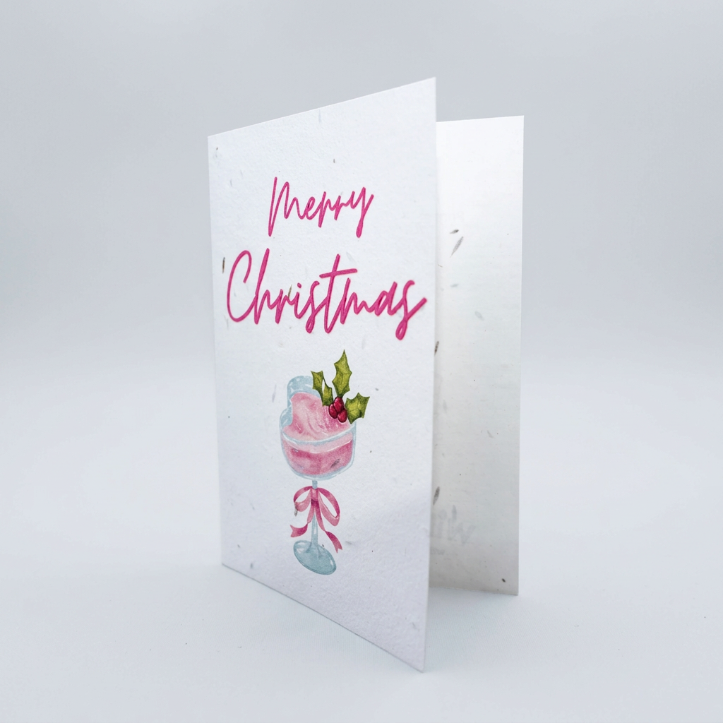 Heart Shaped Glass Plantable Christmas Card
