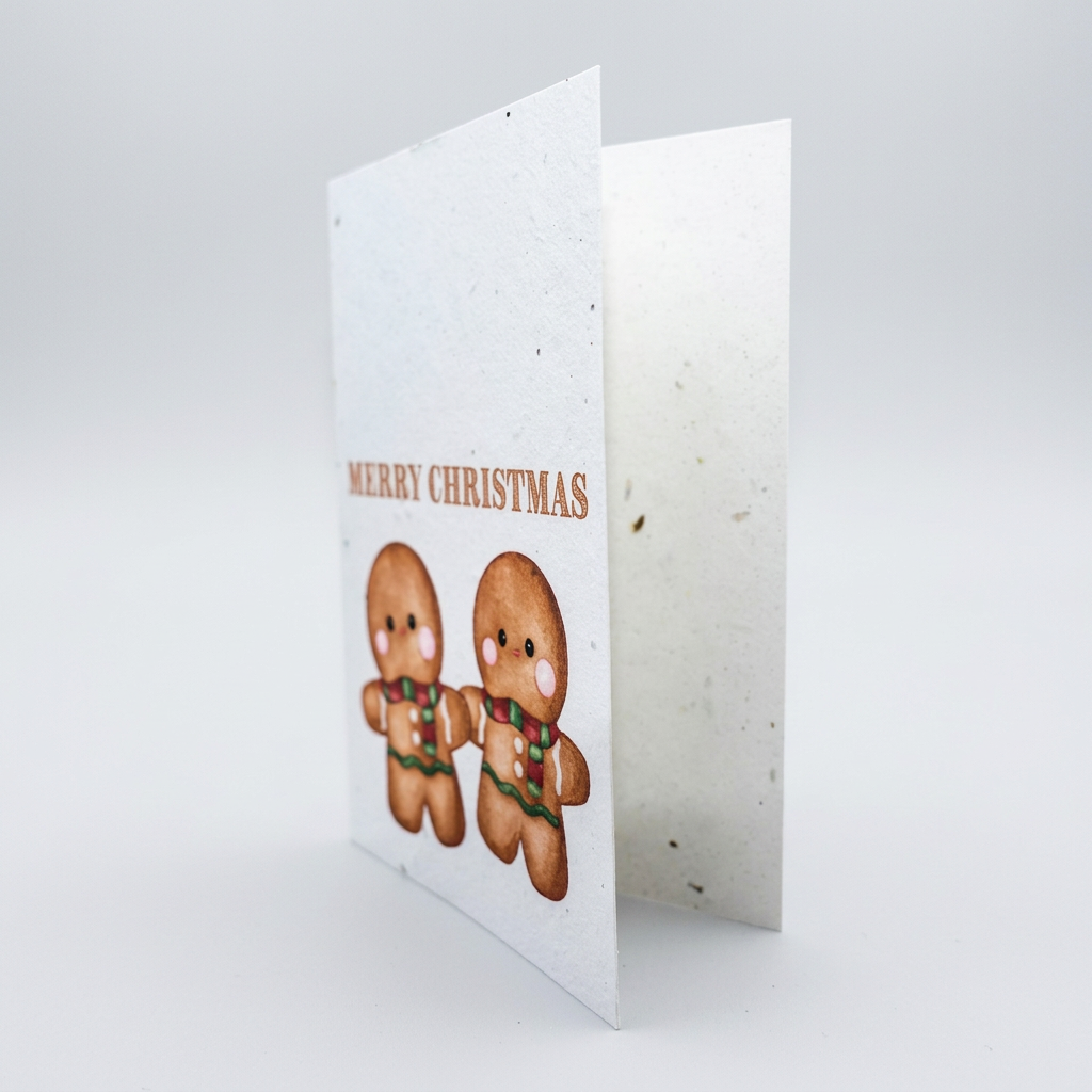 Two Ginger Breads Plantable Christmas Card