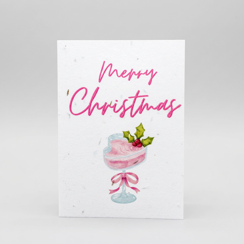 Heart Shaped Glass Plantable Christmas Card